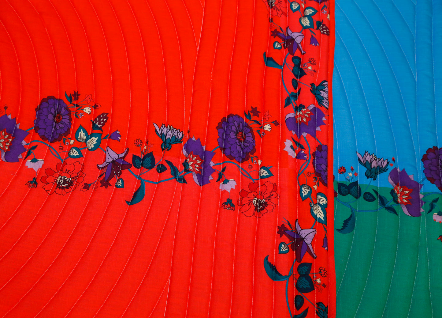 KIMONO ( king size reversible bedcover with2-pillow covers,1 cushion cover)