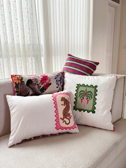 Velour Whisper Leopard Cushion — 14x20"