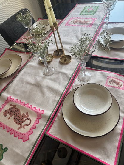 Velour Whisper Bold Motif Table Linen Set