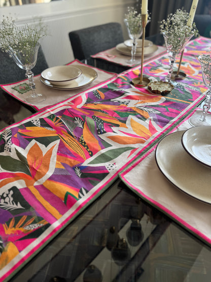 Velour Whisper Bold Motif Table Linen Set