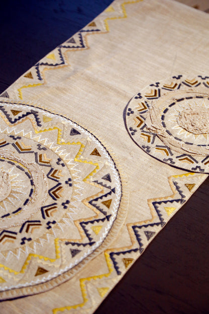 Anaya Aura Geometric Runner & Mat Set