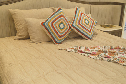RUSTIC CHARM ( 1- king size bedcover, 2-pillow covers)