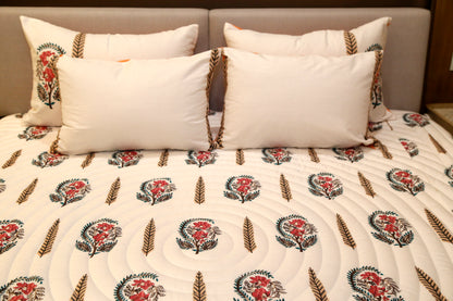 DREAMSCAPE (  king size reversable bedcover with, 4-pillow covers)