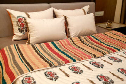 DREAMSCAPE (  king size reversable bedcover with, 4-pillow covers)