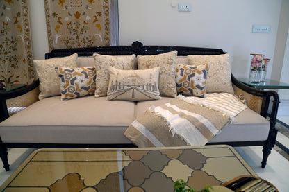 The Taj Story Pomegranate Vine Cushion — 18x18"