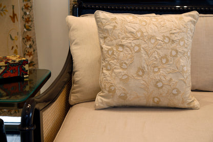 The Taj Story Pomegranate Vine Cushion — 18x18"