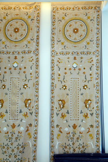 The Taj Story Embroidered Curtain