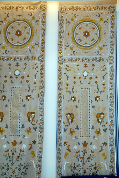 The Taj Story Embroidered Curtain