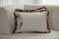 Homestead Fringed Leaf Cushion — 14x20"