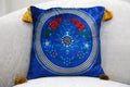 Taj Embroidered Velvet Cushion — 18x18"