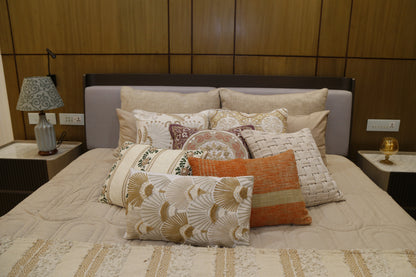 Natural Charm Handwoven Check Cushion — 14x20"