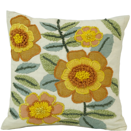 Colossal Tasselled Flower Cushion — 20x20"