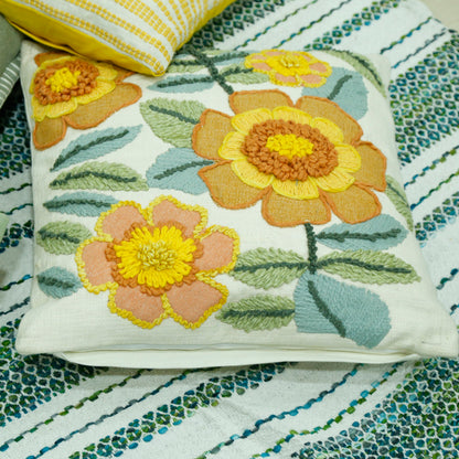 Colossal Tasselled Flower Cushion — 20x20"